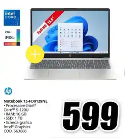 MediaWorld hp Notebook 15-FD0129NL offerta