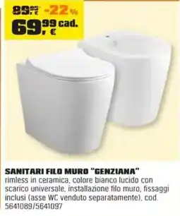 OBI Sanitari filo muro "genziana" offerta