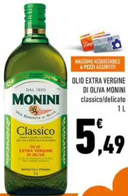 Conad Olio extra vergine di oliva MONINI offerta