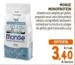 Spazio Conad Monge monoprotein offerta