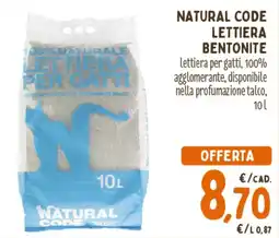 Spazio Conad Natural code lettiera bentonite offerta