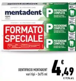 Conad Dentifricio MENTADENT offerta