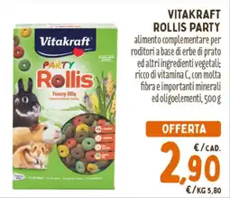 Spazio Conad Vitakraft rollis party offerta