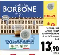 Conad Cialde per caffè espresso miscela decisa CAFFE BORBONE offerta