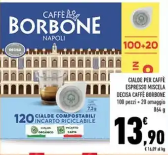 Cialde per caffè espresso miscela decisa CAFFE BORBONE