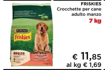 Coop FRISKIES Crocchette per cane adulto manzo offerta