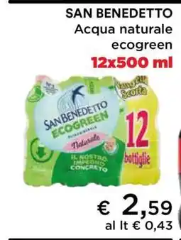 Coop SAN BENEDETTO ACQUA NATURALE ECOGREEN offerta