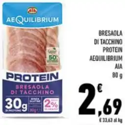 Conad Bresaola di tacchino protein aequilibrium AIA offerta