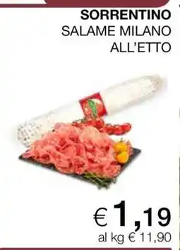 Coop SORRENTINO SALAME MILANO ALL’ETTO offerta