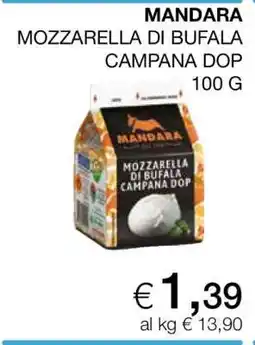 Coop MANDARA MOZZARELLA DI BUFALA CAMPANA DOP 100 G offerta