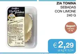Coop ZIA TONINA SEBADAS CON LIMONE 240 G offerta