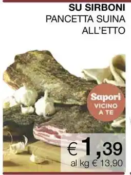 Coop SU SIRBONI PANCETTA SUINA ALL’ETTO offerta
