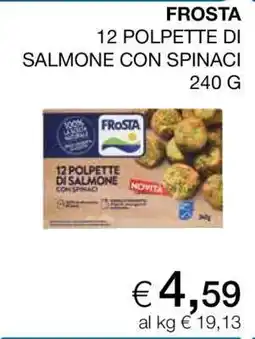 Coop FROSTA 12 POLPETTE DI SALMONE CON SPINACI 240 G offerta