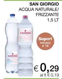 Coop SAN GIORGIO ACQUA NATURALE/FRIZZANTE offerta