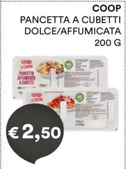 Coop COOP Pancetta a cubetti Dolce/Affumicata offerta