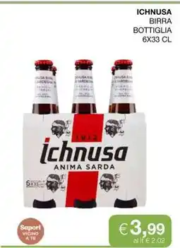 Coop ICHNUSA BIRRA BOTTIGLIA 6X33 CL offerta