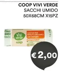 Coop COOP VIVI VERDE SACCHI UMIDO 50X68CM X15PZ offerta