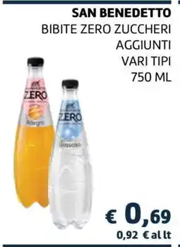 Coop SAN BENEDETTO BIBITE ZERO ZUCCHERI AGGIUNTI offerta