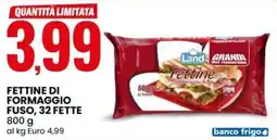 Eurospin Land fettine di formaggio fuso, 32 fette offerta