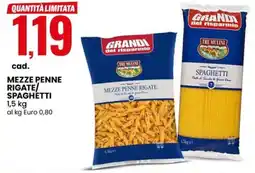 Eurospin Tre mulini mezze penne rigate spaghetti offerta