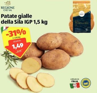 ALDI Patate gialle della Sila IGP 1,5kg offerta