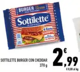 Conad Sottilette burger con cheddar offerta