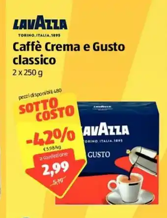 ALDI Lavazza Caffè Crema e Gusto 2x250g offerta