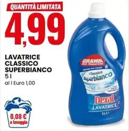 Eurospin Dexal lavatrice classico superbianco offerta