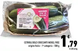Conad Cetrioli dolci croccanti nickel free offerta