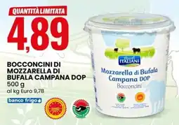 Eurospin Pascoli italiani bocconcini di mozzarella di bufala campana dop offerta