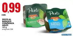 Eurospin Pesto al basilico con/senza aglio offerta