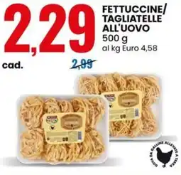 Eurospin Fettuccine/ tagliatelle all'uovo offerta
