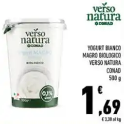 Conad Yogurt bianco magro biologico VERSO NATURA CONAD offerta