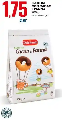 Eurospin Dolciando frollini con cacao e panna offerta