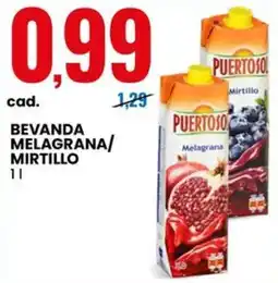 Eurospin Puertoso bevanda melagrana/ mirtillo offerta