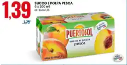 Eurospin Puertosol succo e polpa pesca offerta