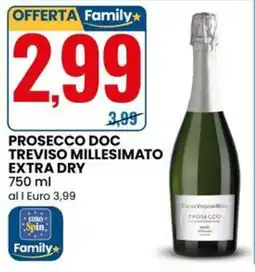 Eurospin Prosecco doc treviso millesimato extra dry offerta