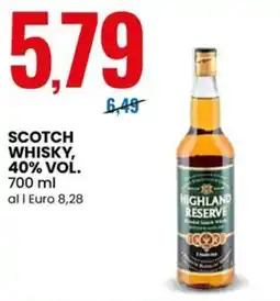 Eurospin Scotch whisky, 40% vol. offerta