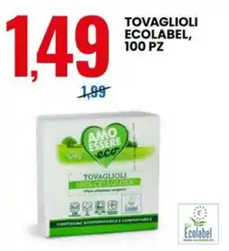 Eurospin Amo essere eco tovaglioli ecolabel offerta