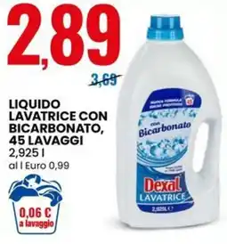 Eurospin Dexal liquido lavatrice con bicarbonato offerta
