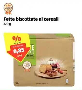 ALDI La Cesta Fette biscottate ai cereali 320g offerta