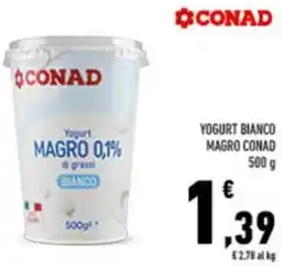 Conad Yogurt bianco magro CONAD offerta