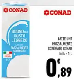 Conad Latte uht parzialmente scremato CONAD offerta