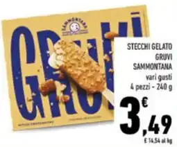 Conad Stecchi gelato gruvi SAMMONTANA offerta