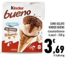 Conad Cono gelato KINDER BUENO offerta