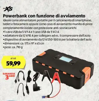 ALDI Auto XS Powerbank con funzion di avviamento offerta