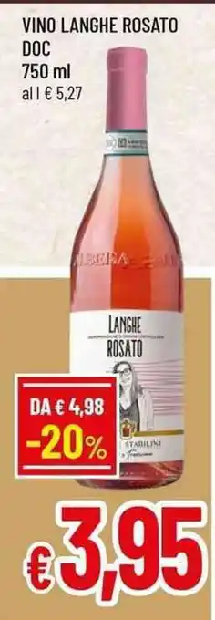 Famila Vino langhe rosato doc offerta