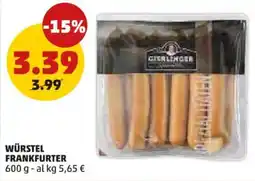 PENNY Würstel FRANKFURTER offerta