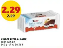 PENNY Kinder fetta al latte offerta