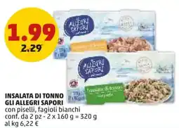 PENNY Insalata di tonno GLI ALLEGRI SAPORI offerta